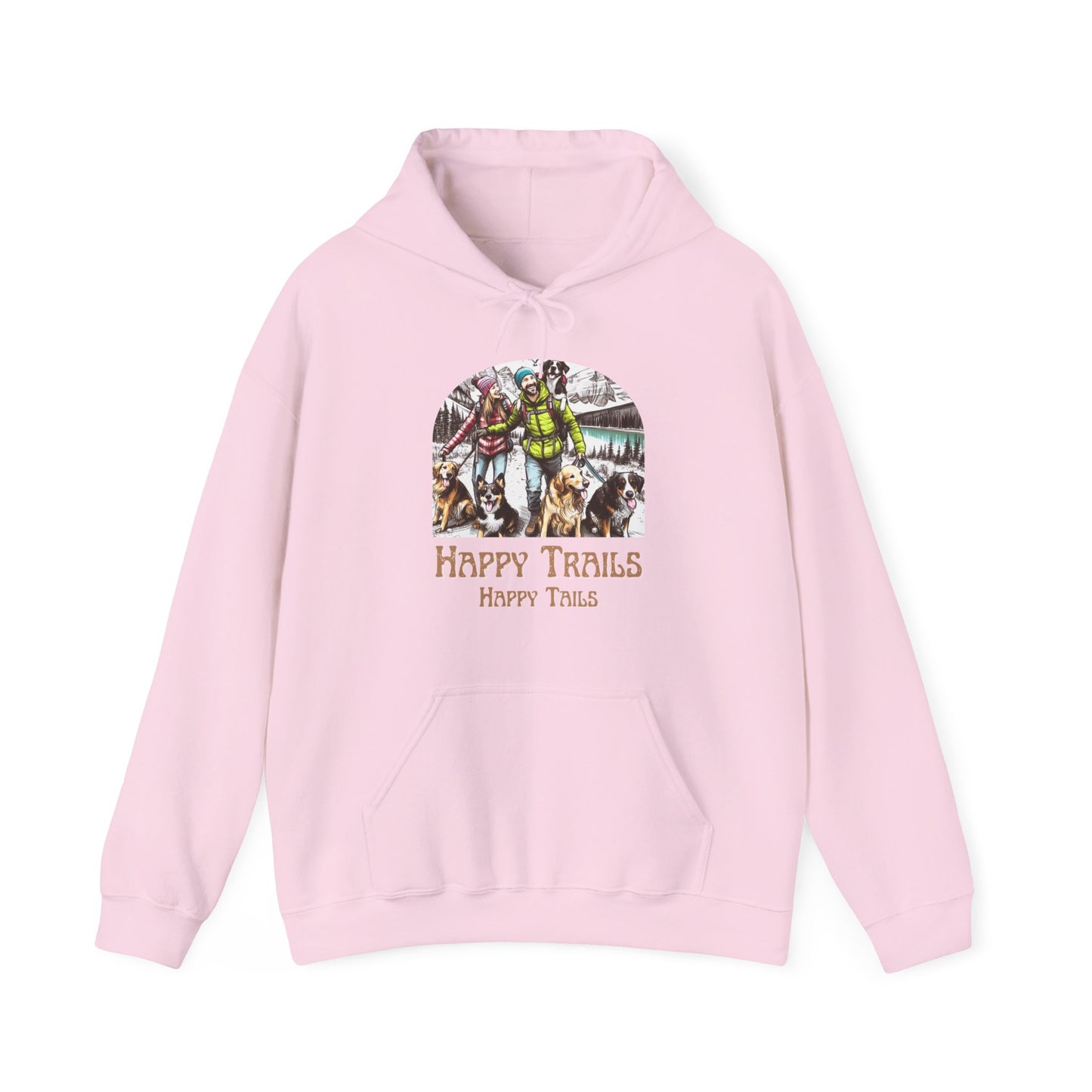 Happy Trails Happy Tails – Hiking Dog Graphic Unisex Hoodie