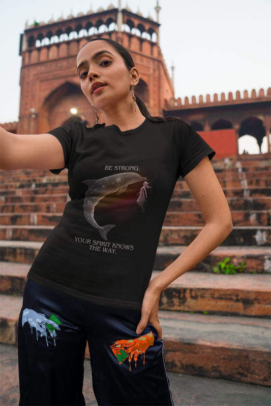 Dolphin Spirit Unisex T-Shirt - Be Strong, Your Spirit Knows the Way