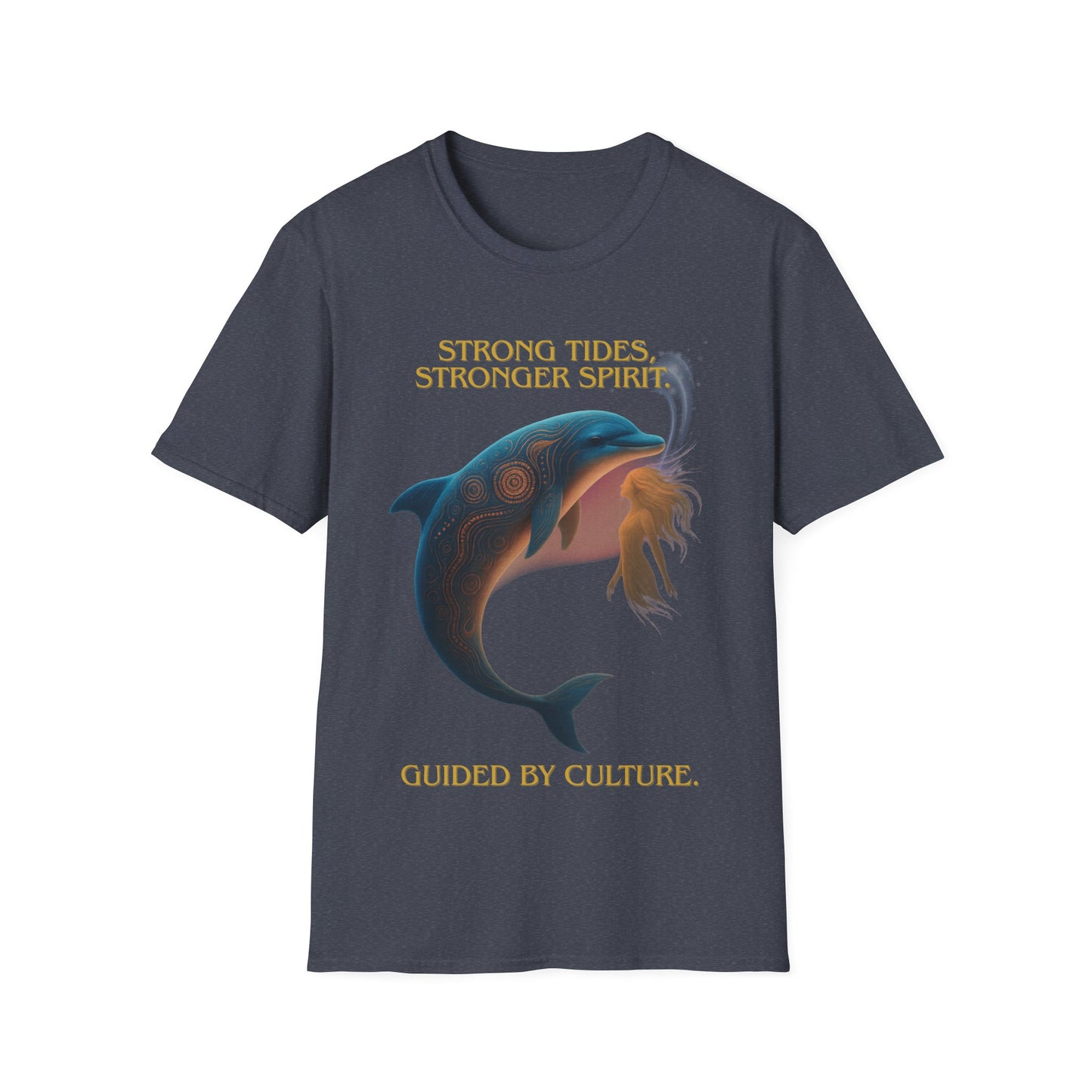 Strong Tides, Stronger Spirit” Aboriginal Dolphin & Spirit T-Shirt