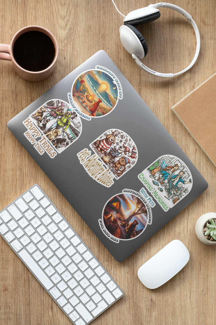 Pet Camping Stickers