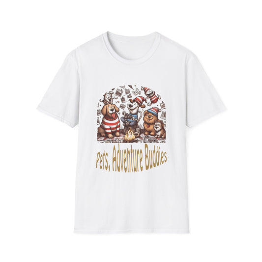 Pets Adventure Buddies – Pet Camping Graphic Unisex T-Shirt