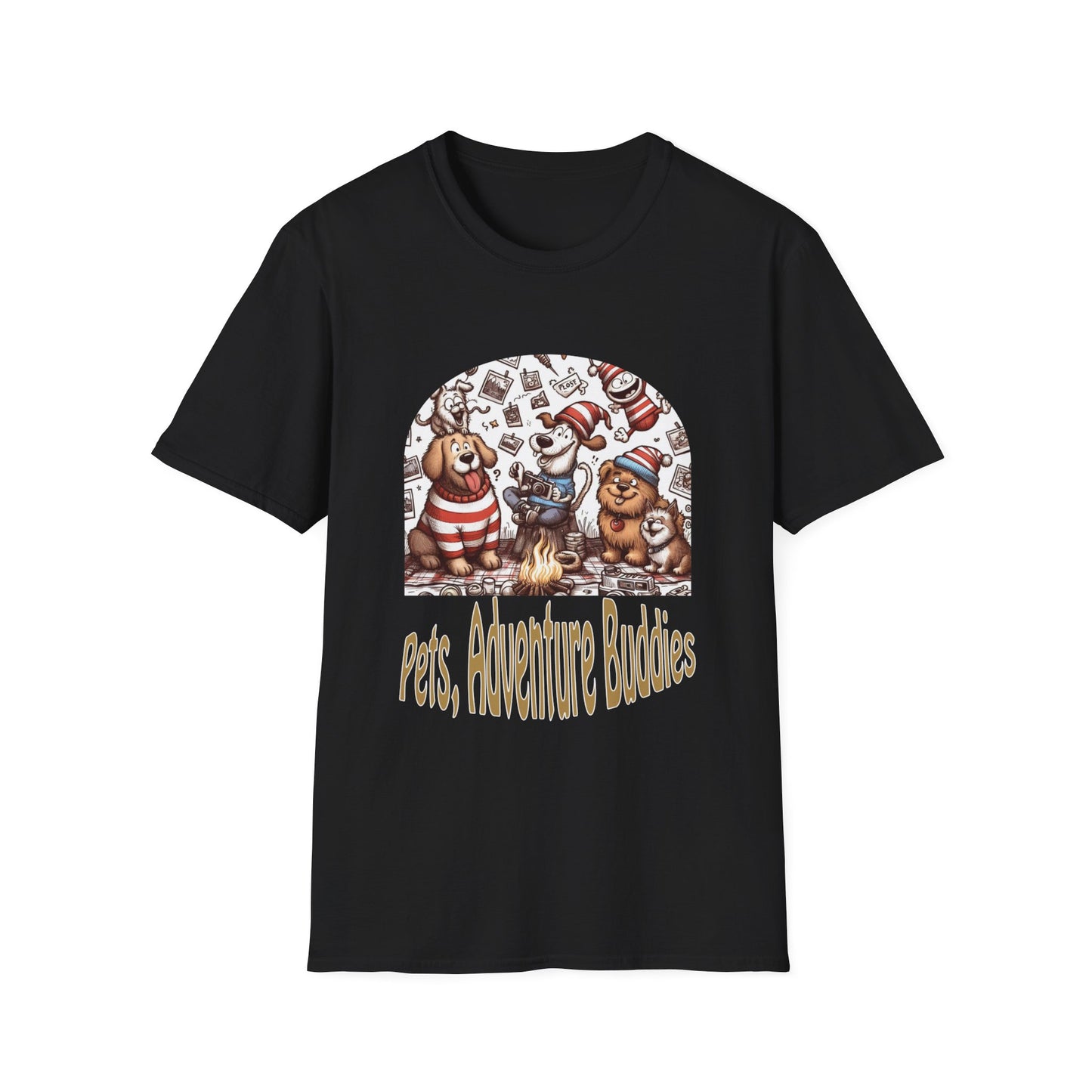Pets Adventure Buddies – Pet Camping Graphic Unisex T-Shirt