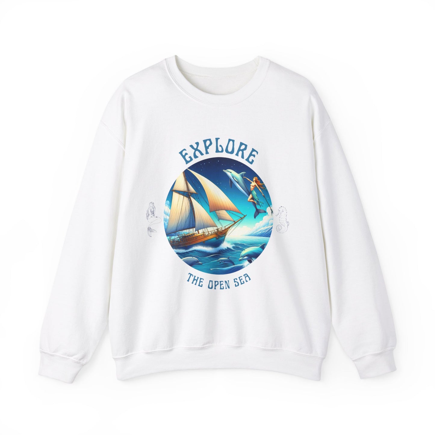 Explore the Open Seas – Nautical Sailing Adventure Graphic Unisex Sweatshirt