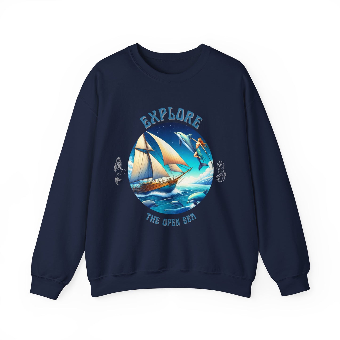 Explore the Open Seas – Nautical Sailing Adventure Graphic Unisex Sweatshirt