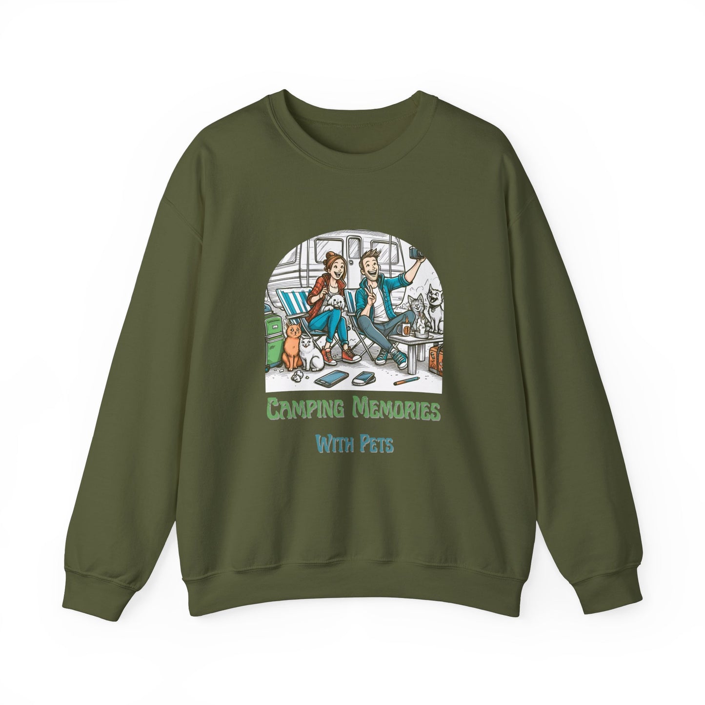 Camping Memories With Pets – Dog Lover Camping Unisex Sweatshirt