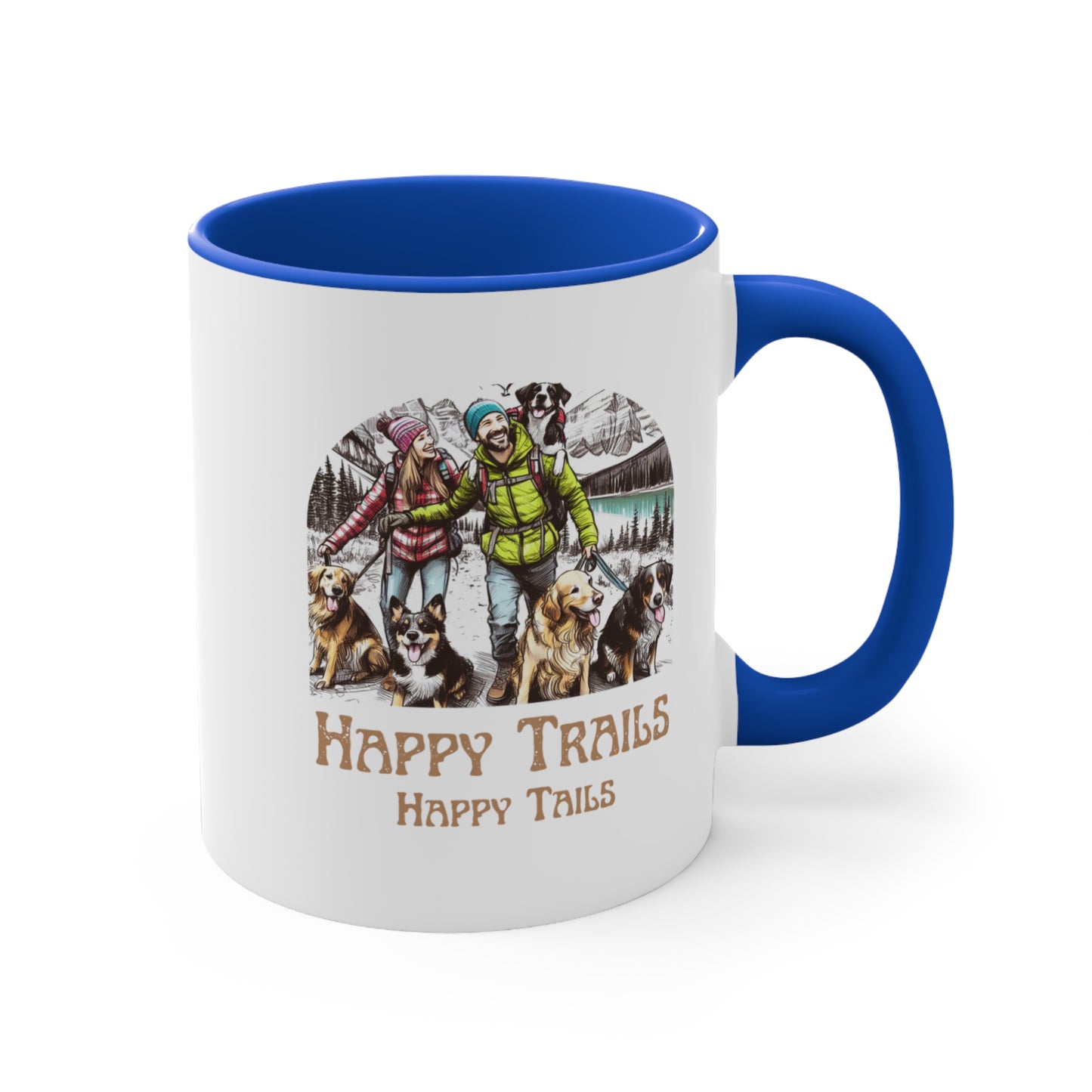 Happy Trails Happy Tails – Hiking Dog Ceramic Coffee Mug
