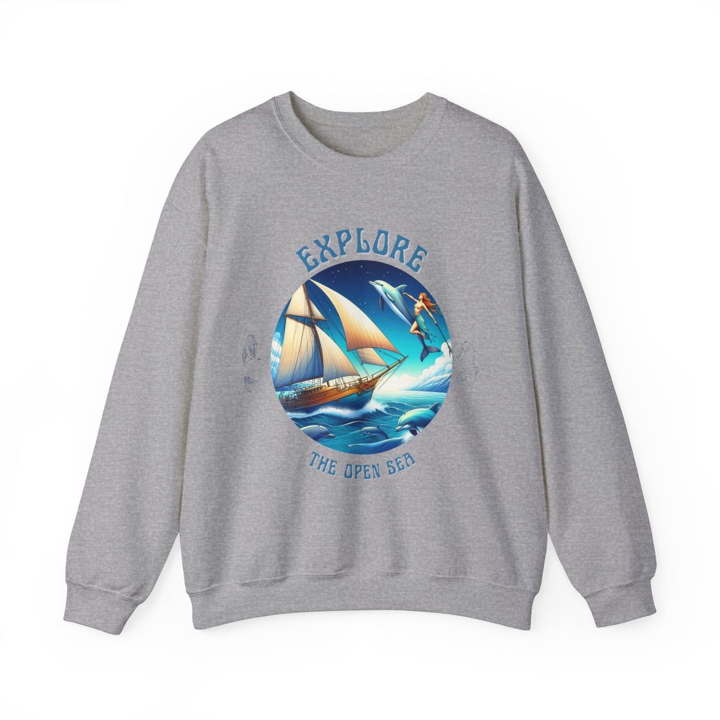 Explore the Open Seas – Nautical Sailing Adventure Graphic Unisex Sweatshirt