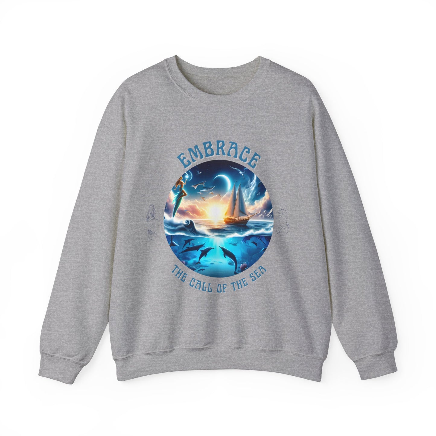 Embrace the Call of the Sea – Nautical Sailing Graphic Unisex Sweatshirt