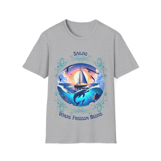 Sailing Where Freedom Begins – Fantasy Graphic Unisex T-Shirt