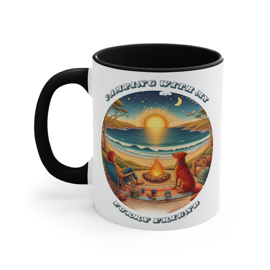 Camping With My Furry Friend – Dog Lover Camping Ceramic Mug