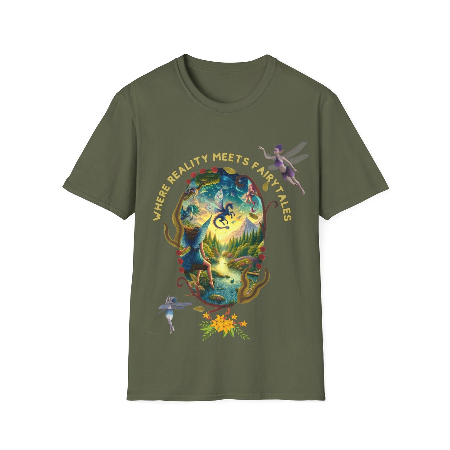 Where Reality Meets Fairytales – Magical Nature Fantasy Unisex T-Shirt