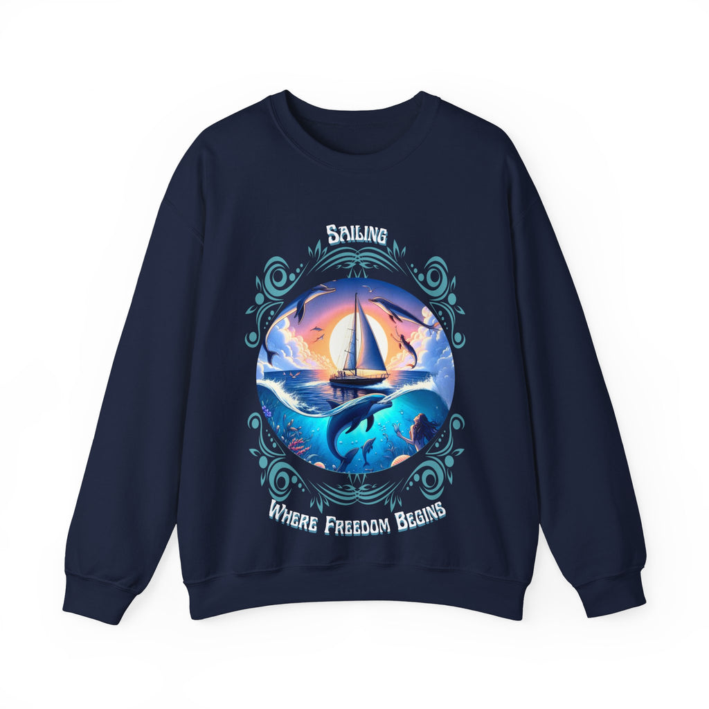 Freedom Begins Sailing Sweatshirt