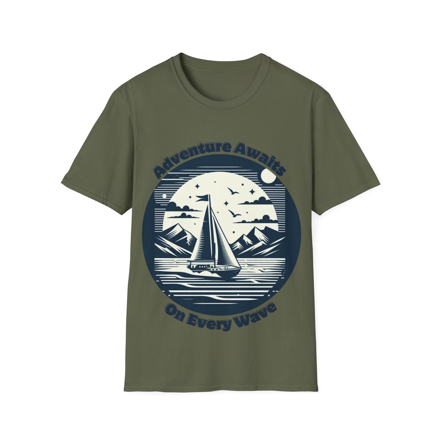 Adventure Awaits on Every Wave – Nautical Sailing Graphic Unisex T-Shirt