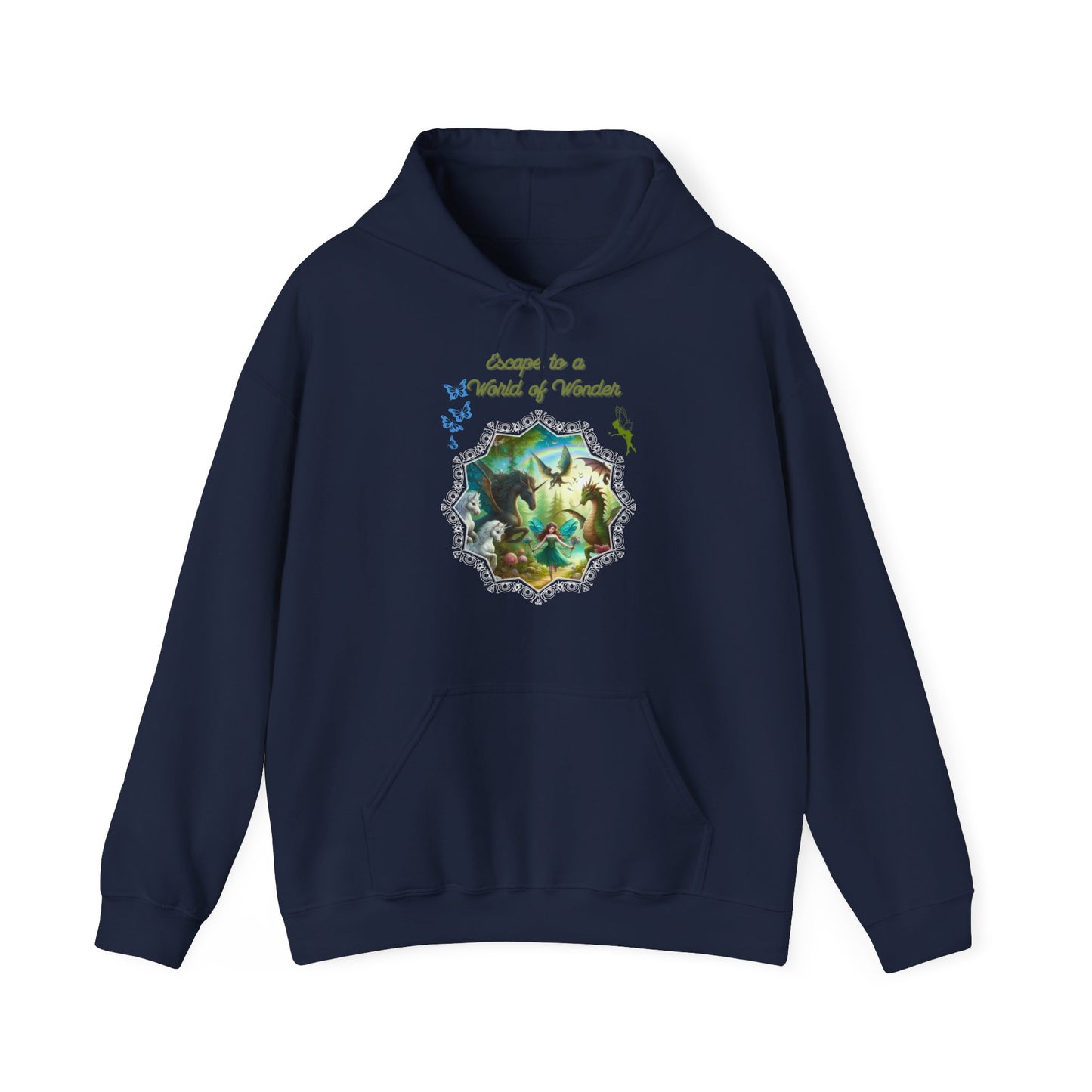 Escape to a World of Wonder – Enchanted Fantasy Graphic Unisex Hoodie