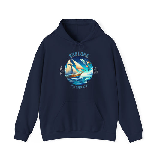 Explore the Open Seas – Nautical Sailing Adventure Graphic Unisex Hoodie
