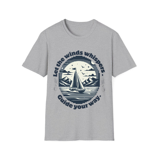 Let the Wind’s Whispers Guide Your Way – Coastal Sailing Graphic Unisex T-Shirt