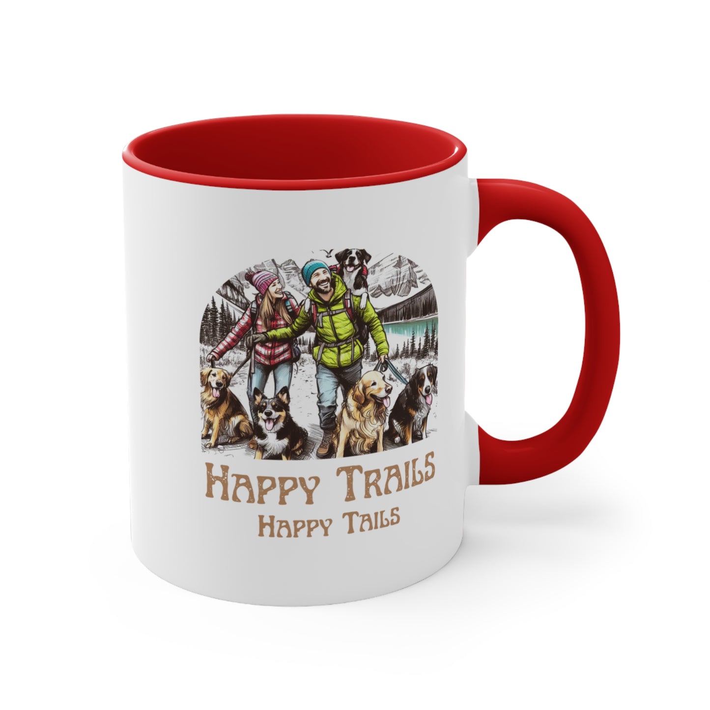 Happy Trails Happy Tails – Hiking Dog Ceramic Coffee Mug