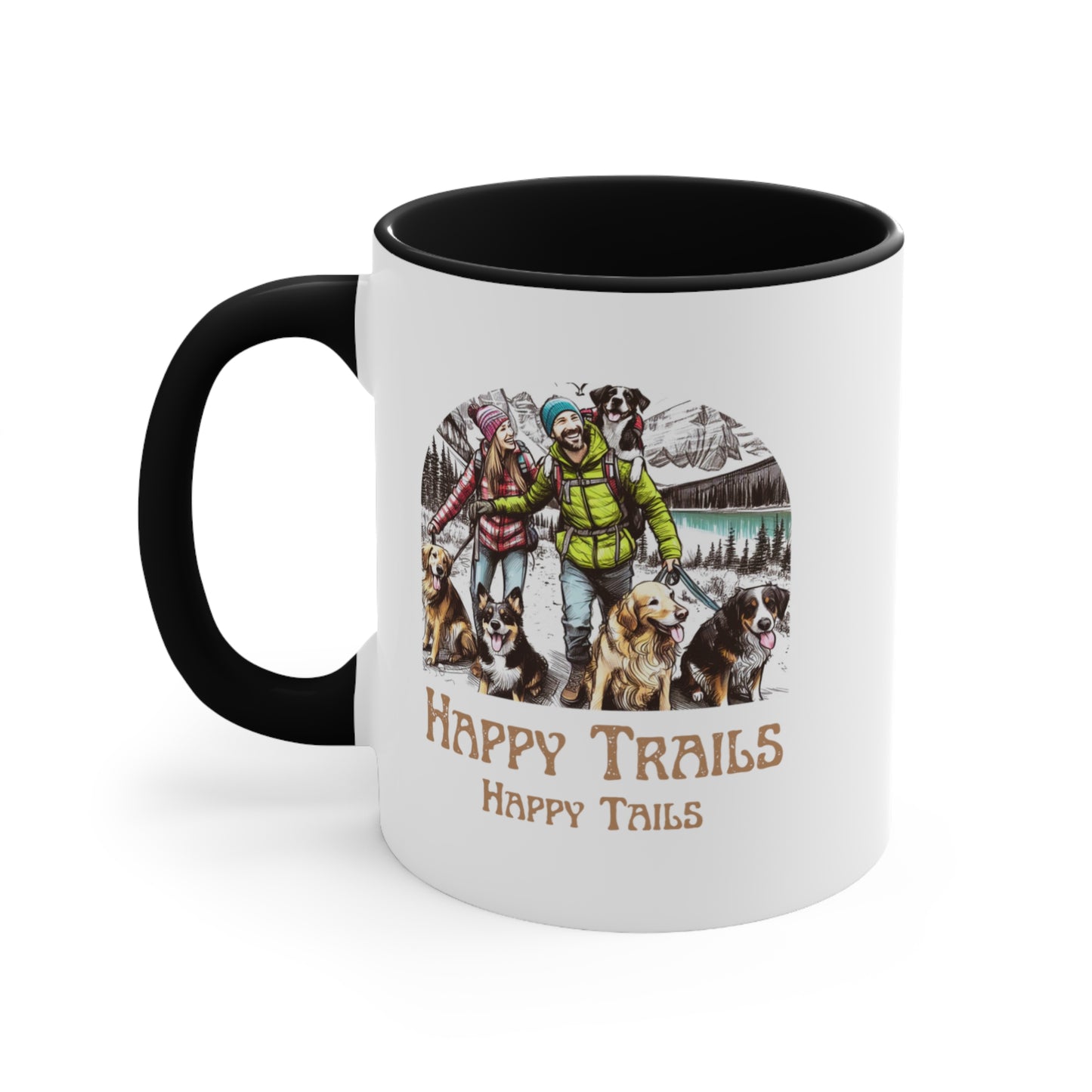 Happy Trails Happy Tails – Hiking Dog Ceramic Coffee Mug