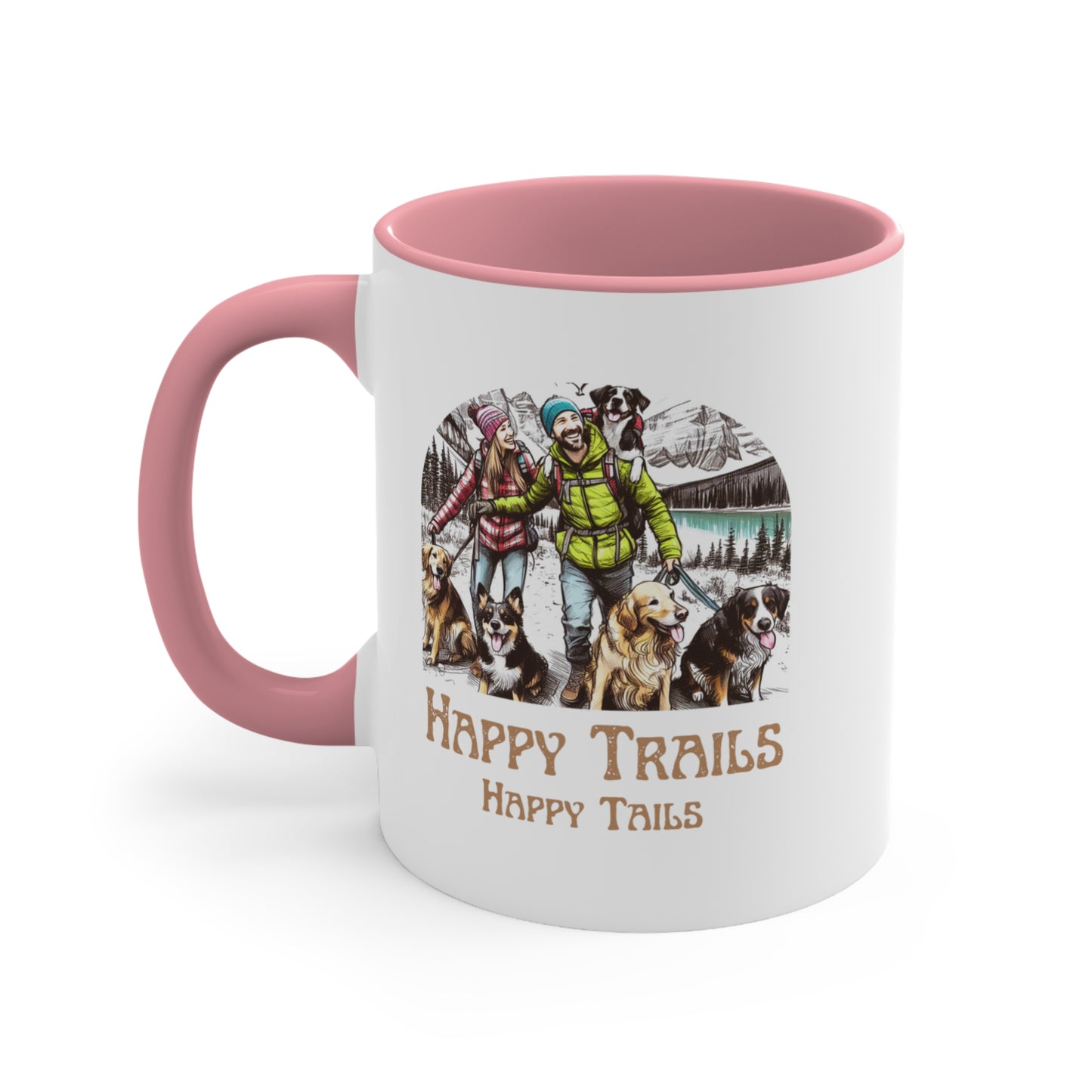 Happy Trails Happy Tails – Hiking Dog Ceramic Coffee Mug