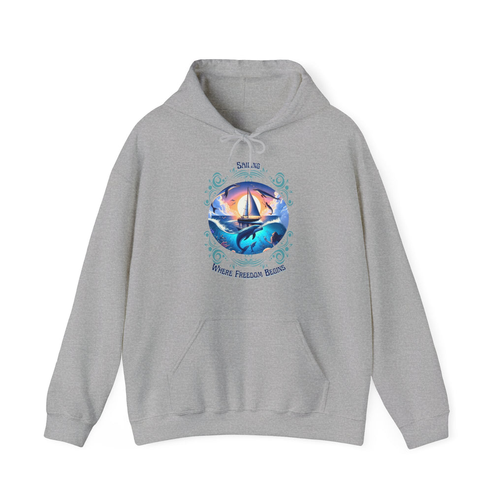 Freedom Begins Sailing Hoodie