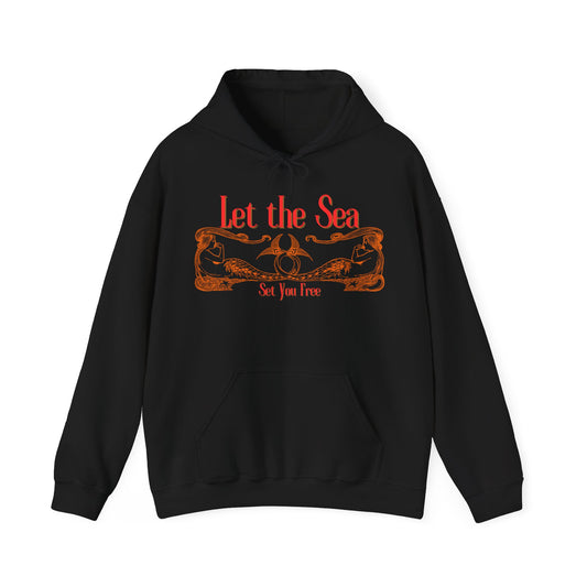 Let the Sea Set You Free – Nautical Mermaid Graphic Unisex Hoodie