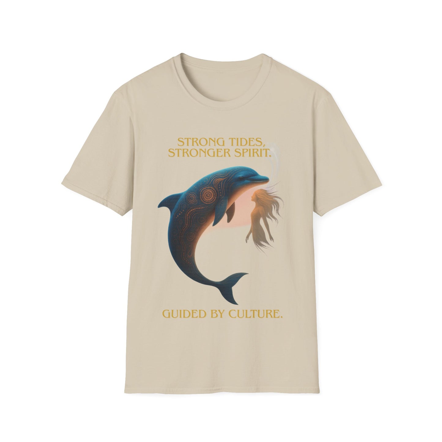 Strong Tides, Stronger Spirit” Aboriginal Dolphin & Spirit T-Shirt