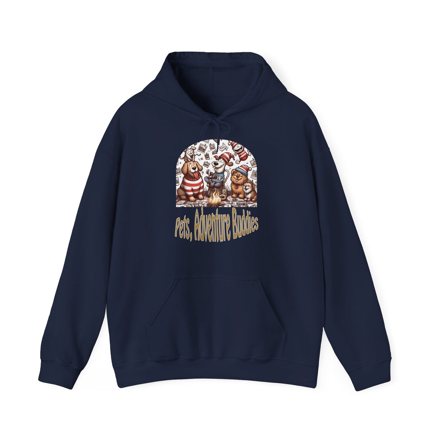 Pets Adventure Buddies – Pet Camping Graphic Unisex Hoodie