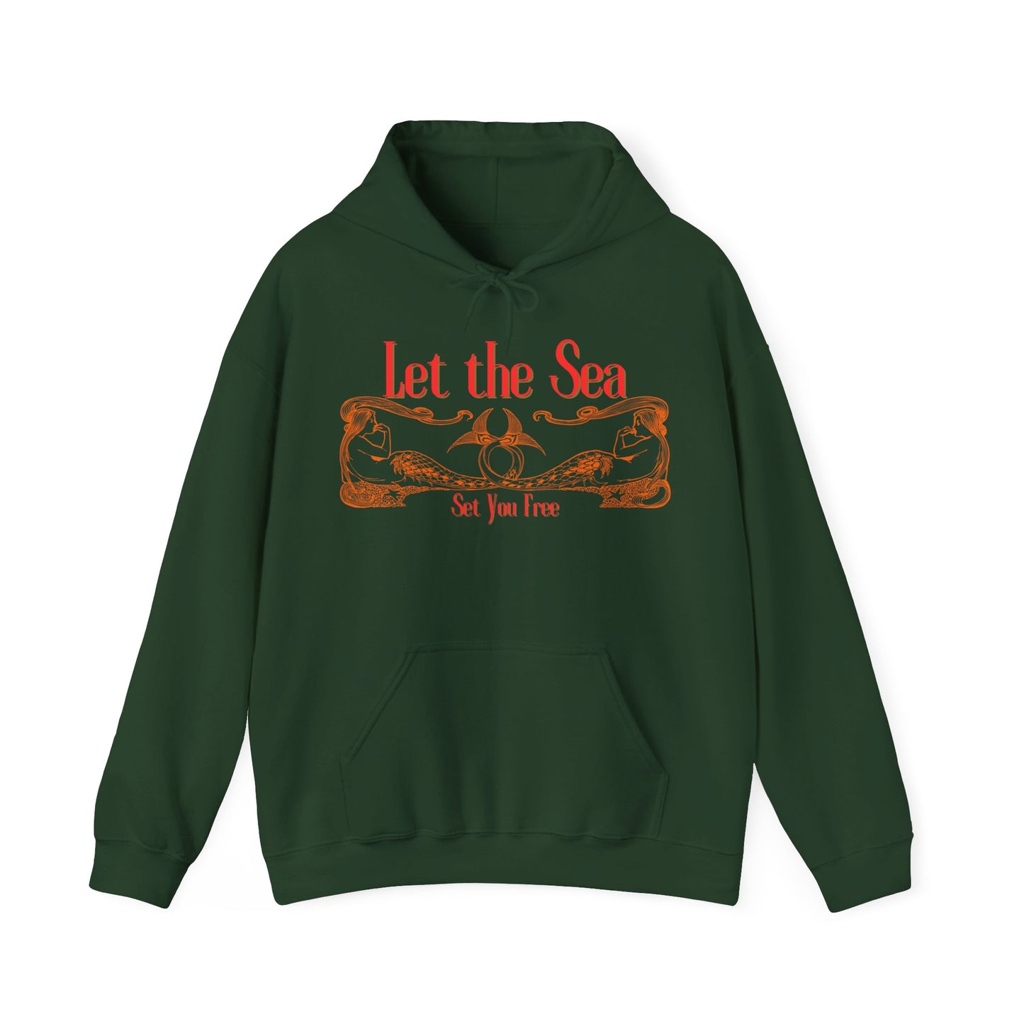 Let the Sea Set You Free – Nautical Mermaid Graphic Unisex Hoodie