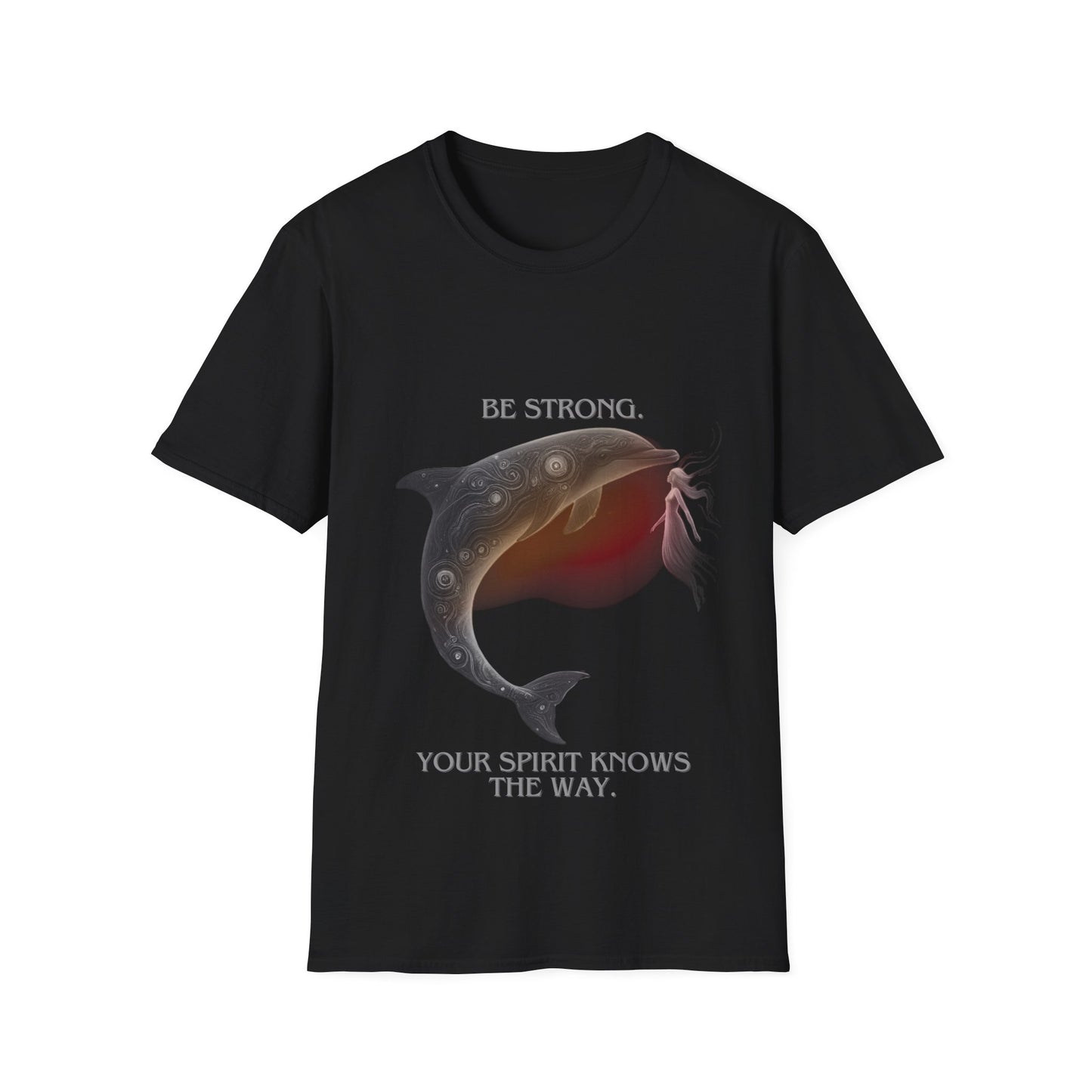 Be Strong, Your Spirit Knows the Way – Aboriginal Inspired Dolphin Art Unisex T-Shirt