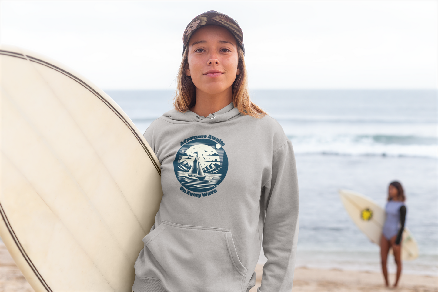Adventure Awaits on Every Wave – Nautical Sailing Hoodie