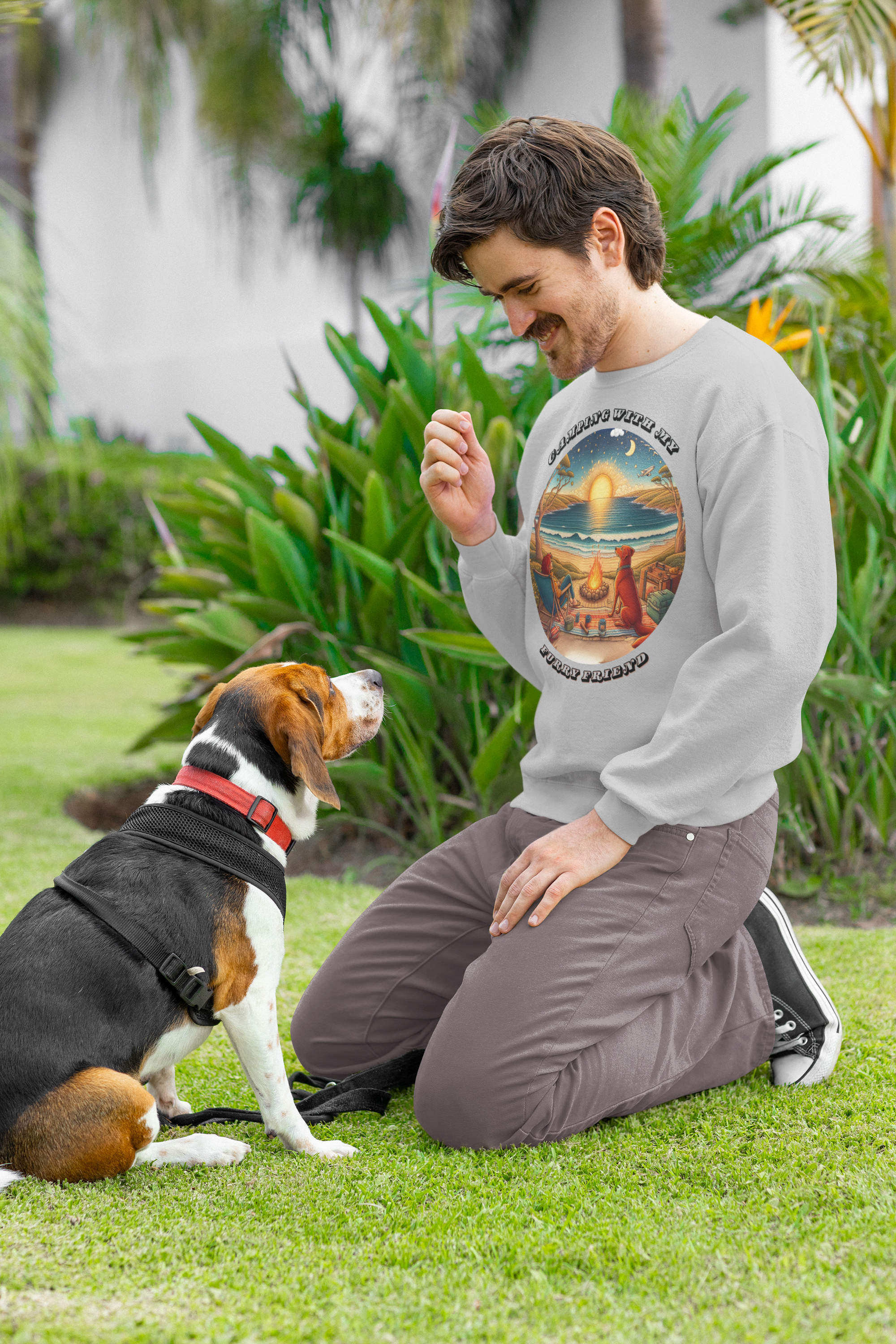 Furry Friend Camping Sweatshirt