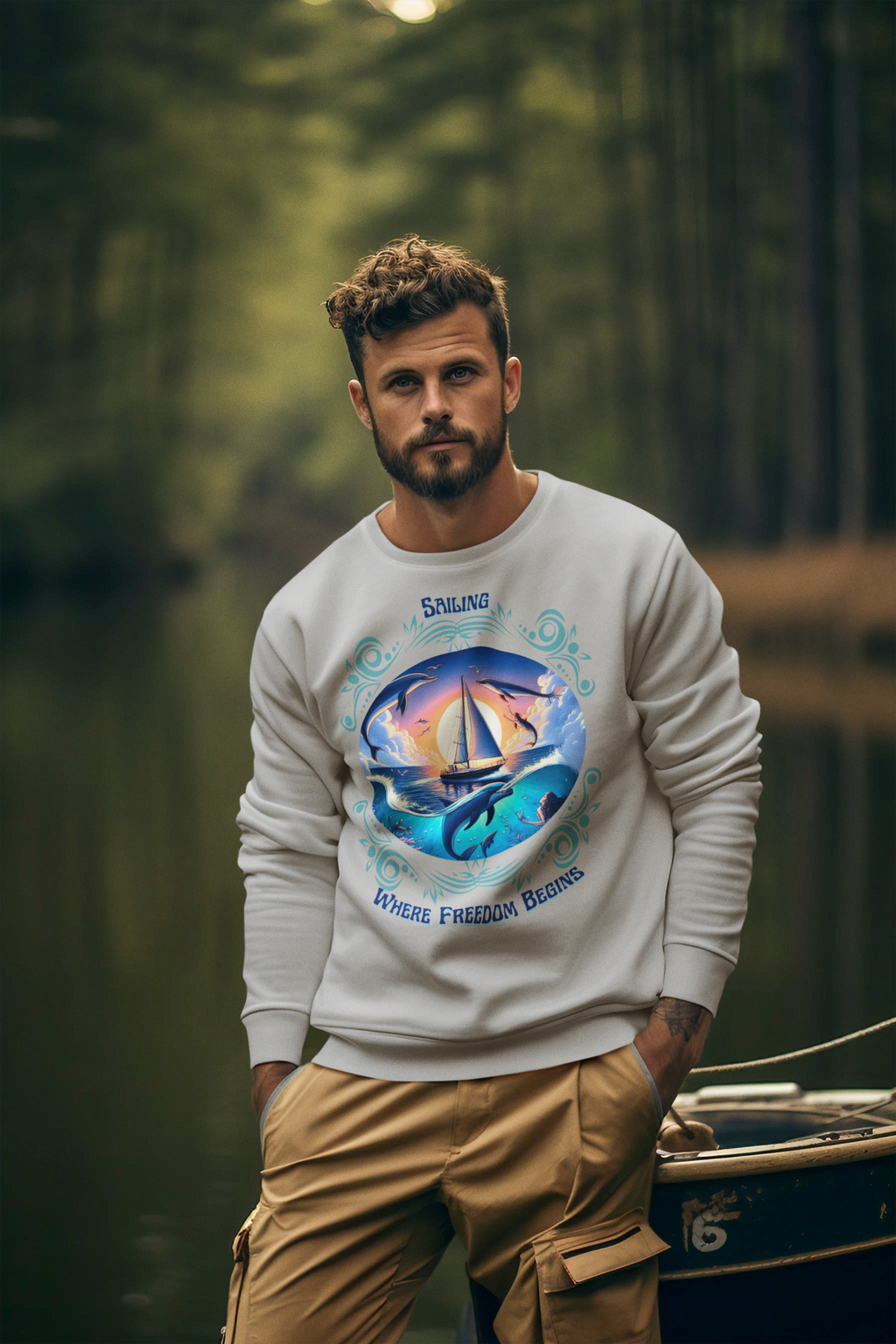 Freedom Begins Sailing Sweatshirt